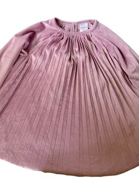 Hanna Andersson Sueded Pleated Pink Dress